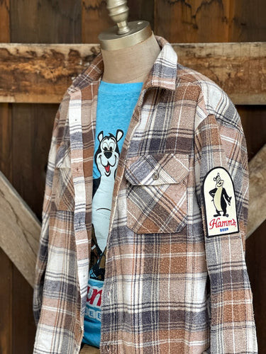 Hamm's Goalie Bear Flannel- Old School Wash